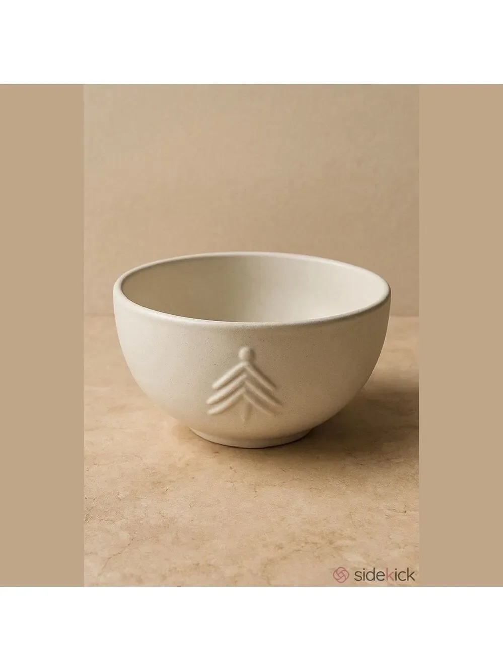 Crate & Barrel White Trees Stoneware Food Mixing Bowl Snowflakes Pine Trees